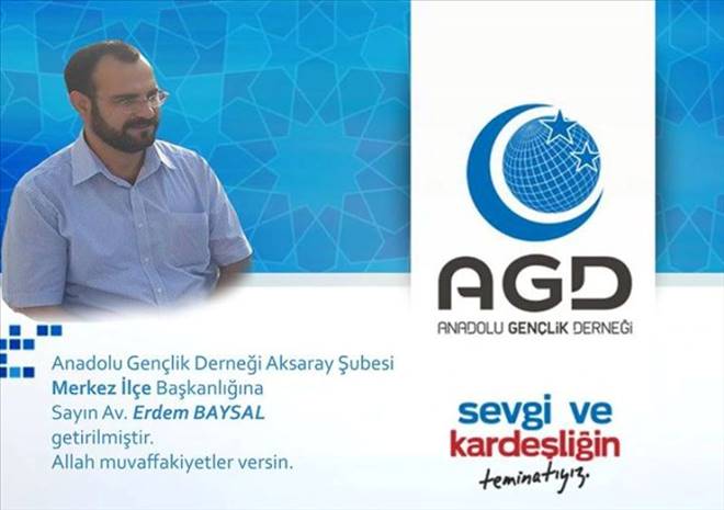 Av. Erdem Baysal AGD Merkez İlçe Başkanı Oldu