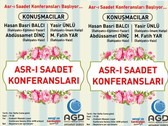 AGD Şube Başkanı Sait Çelebiden Asrı Saadet Konferanslarına Davet 