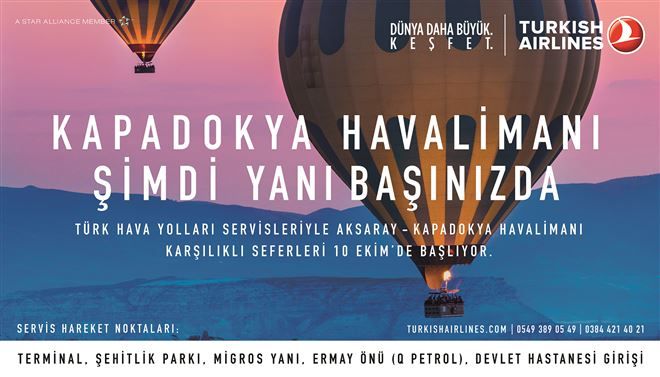 Kapadokya Hava Alanına Servisler Başlıyor