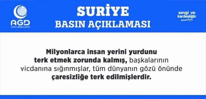 AGD Aksaray Şube Başkanı Sait Çelebi Den Suriye İçin Basın Açıklaması