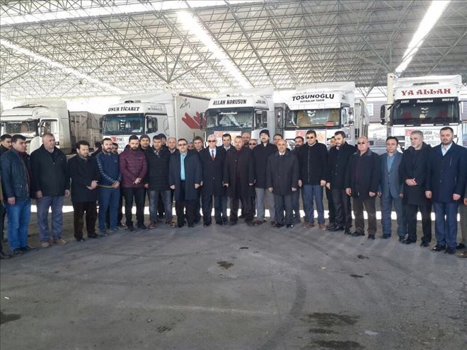 Aksaray´dan Halep´li Kardeşlerine 5 TIR yardım daha gönderildi