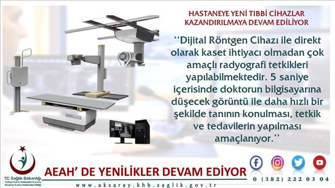   Hastaneye Yeni Tıbbi Cihazlar Kazandırılmaya Devam Ediliyor.