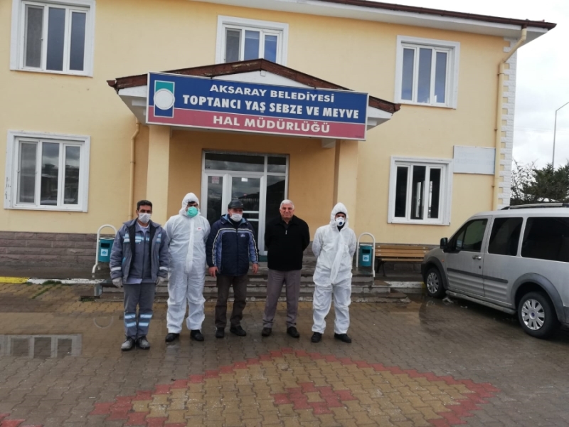 Aksaray Belediyesi Hal Müdürlüğünde Korona Virüs Tedbirlerini Artırdı