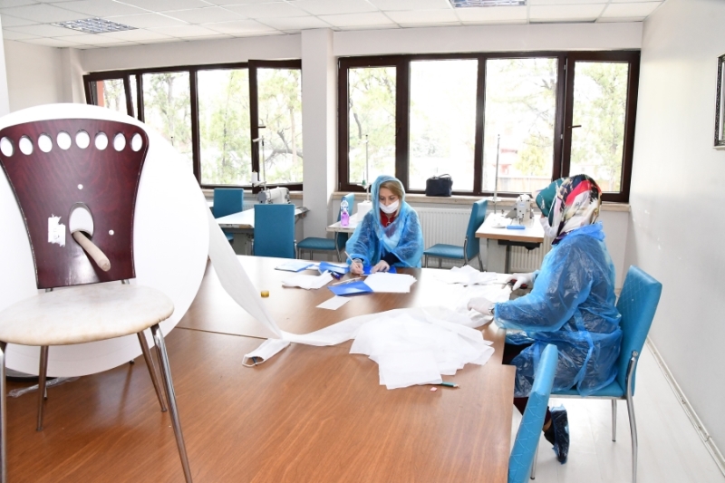 Aksaray Belediyesi Maske Üretimine Başladı 