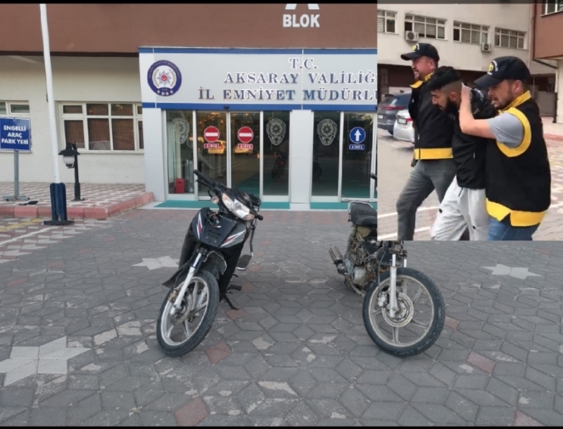 Aksaray da Elektrikli Bisiklet ve Motosiklet hırsızlığı yaptığı tespit edilen 2 kişi yakalandı