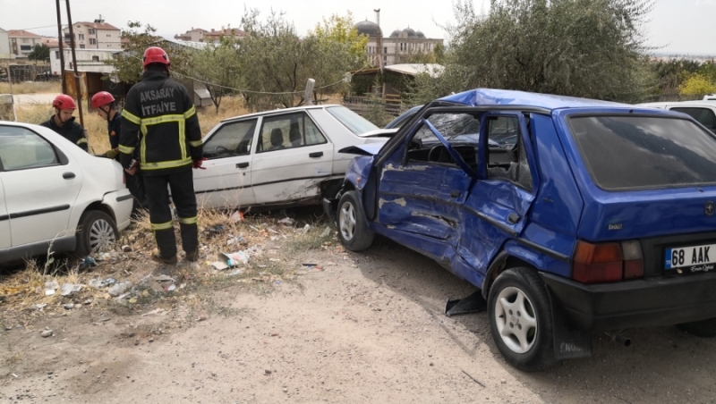 Aksaray da meydana gelen trafik kazasında bir kişi ağır yaralandı 