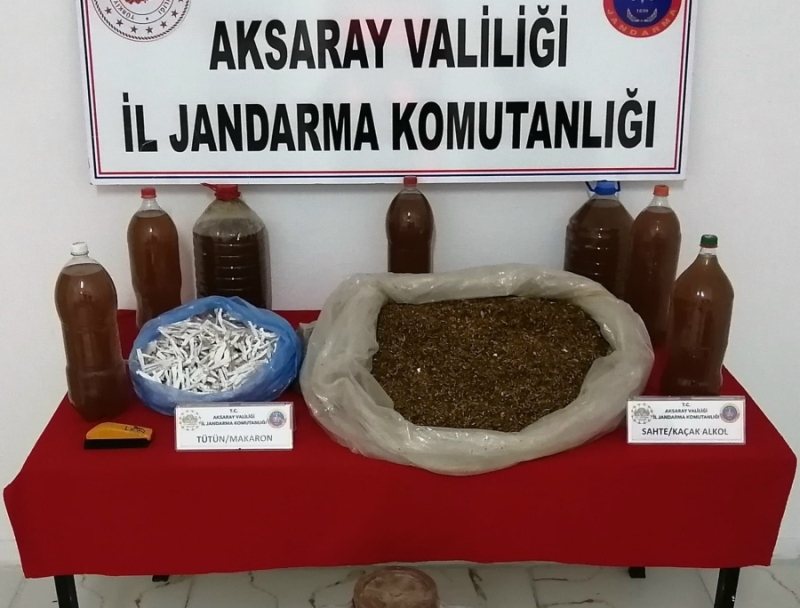 Aksaray’da Tütün ve Alkol Kaçakçılığı Yapan 1 Kişi Yakalandı