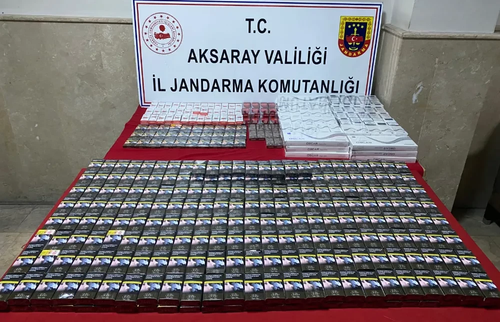 Aksaray Jandarması Kaçak Sigara Ticareti Yapan 1 Kişiyi Yakaladı 