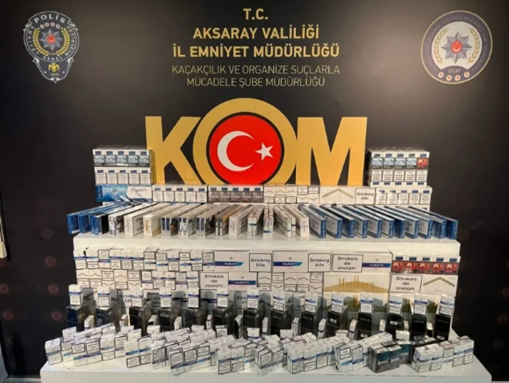           Aksaray polisi 988 paket kaçak sigara ele geçirdi