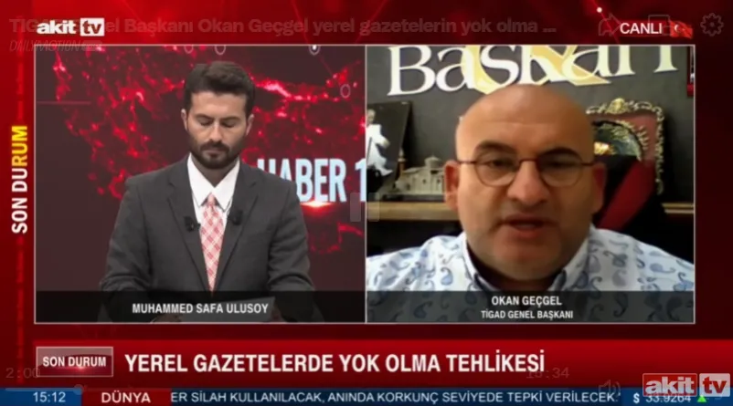 TIGAD Genel Başkanı Okan Geçgel yerel gazetelerin yok olma tehlikesini değerlendirdi