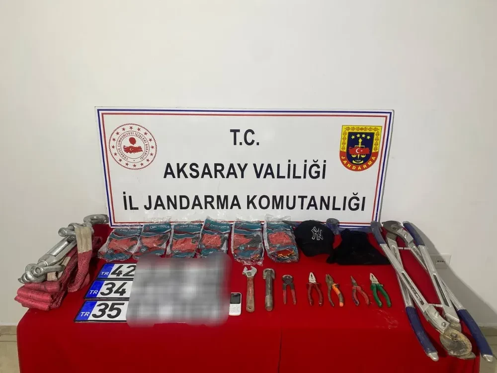 Aksaray’da Bakır Kablo Hırsızı Jandarma Tarafından Yakalandı