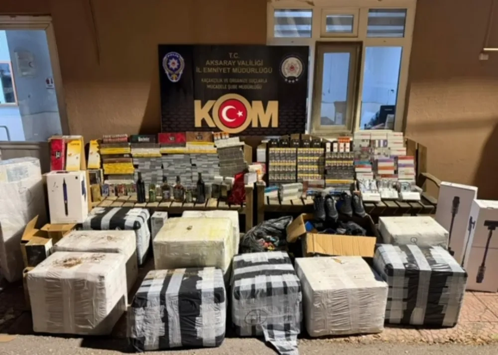 Aksaray’da 17 Milyon Liralık Kaçak Ürün Operasyonu: 4 Şüpheli Hakkında İşlem Yapıldı