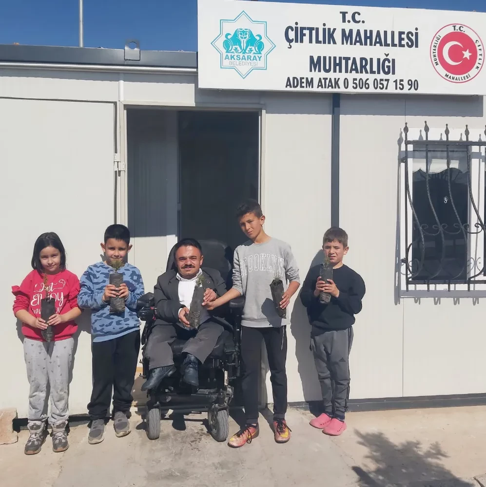 Aksaray Çiftlik Mahallesi’nde Çam Fidanı Dağıtımı Gerçekleştirildi