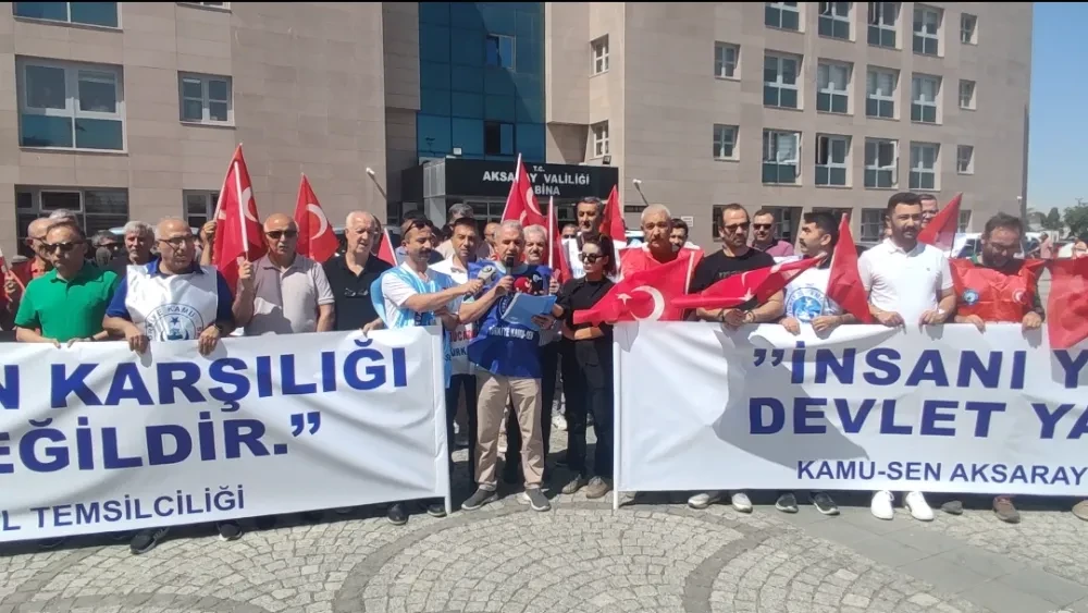 AKSARAY’DA KAMU-SEN’DEN 1 GÜNLÜK İŞ BIRAKMA EYLEMİ