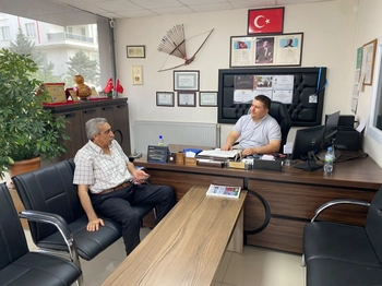 Ortaköy Derneği Başkanı Faik KOCAPINAR ‘dan İş insanı Bahattin YÜCEL ‘e ziyaret